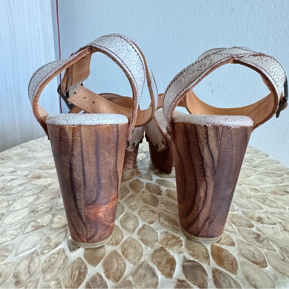 Bed Stu Kalah Leather Platform Sandals with Wooden Heel size 8.5 - Picture 8 of 12